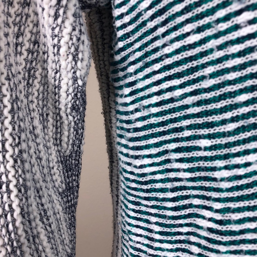 Style & Co Oversized Knit Sweater Blue White Small - Picture 8 of 9
